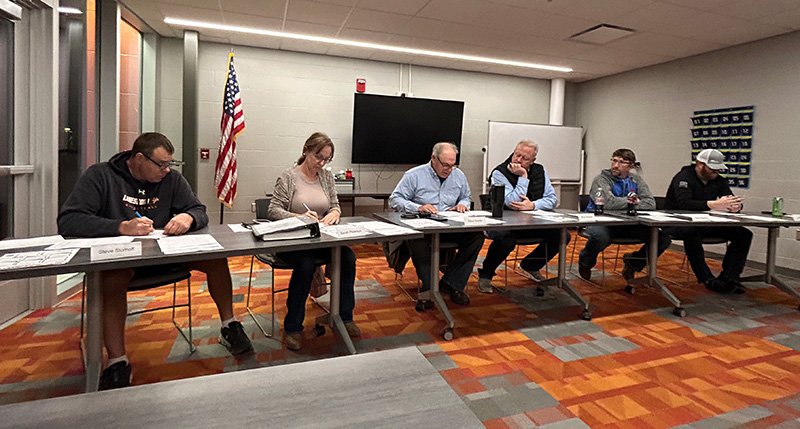 Lanesboro School Board from left to right: Steve Storhoff, Sarah Peterson, Chair Steve Snyder, Mark Holmen, Kevin Horihan and Lucas Bergo. Photo by Wanda Hanson