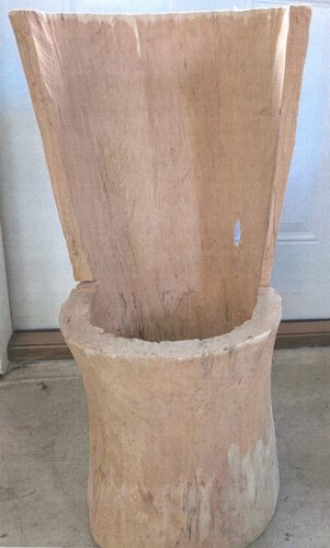 Kubbestols, or log chairs, are made out of trees aged 75 years or more. Photos submitted