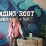 Kris Paxton, owner of The Raging Root Adventure Arcade and Axe Throwing in Lanesboro, Minn., is excited to open the doors and become a part of the Lanesboro community. Photo by Barb Jeffers