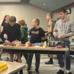 The R-P Education Interventionist Program class prepping to present one of their builds to the board. Photo by Wanda Hanson