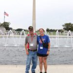 Ron Scheevel with guardian Stevie Gransee at WWII Memorial. Photo submitted