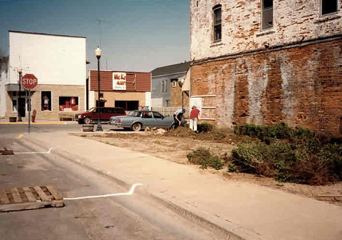Initial work being done to create Harmony’s Cancer Memorial Park, established in 1992. Photo submitted
