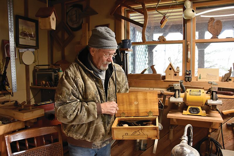 Steve’s grandfather’s carving tools. Photo by Charlene Corson Selbee