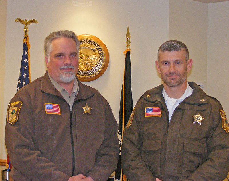 Fillmore County’s Emergency Manager Jason Harmening and Sheriff John DeGeorge are working to contract with Everbridge for county emergency alerts after Onsolve CodeRED suffered a cyberattack in November 2025. Photo by Karen Reisner