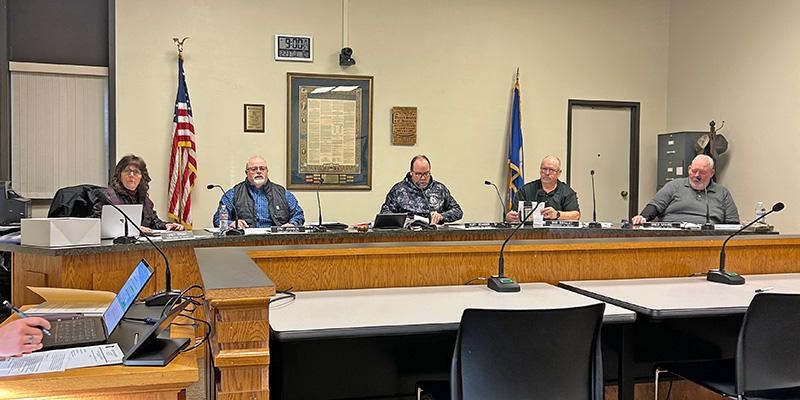 The Houston County Commissioners from left to right: Cindy Wright, Eric Johnson, Kurt Zehnder, Bob Schuldt and Greg Myhre. Photo by Wanda Hanson
