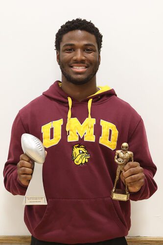 Kingsland football had its end of the year banquet. Kaaleem Reiland (Offensive Player of the Year, M.V.P.), Carter Strobel (Most Improved), KD Reiland (Defensive Player of the Year), Aiden Wendt (Lineman of the Year), and Kypton Mensink (Scout Team Player of the Year) won individual team awards. Photos by Christine Vreeman