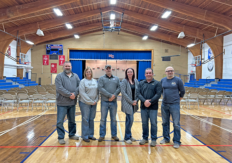 The Mabel-Canton School Board posed for a group picture prior to their December 16 meeting. From left to right: Mark Weidemann, Diane Wilder, Jason Marquardt, Amber Tripp, Chair Chris Miller and Dustin Tollefsrud. Traci Livingood was absent. Photo by Wanda Hanson
