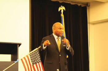 Candidate Kendall Qualls shared his life experience and his priorities if he earned the opportunity to lead the State of Minnesota. Photo by Jason Sethre