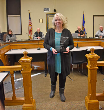 Mary Zaffke was recognized at the December 16 Houston County Commission meeting.