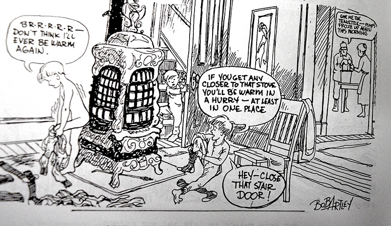 Saturday night baths.Cartoon by Bob Artley 