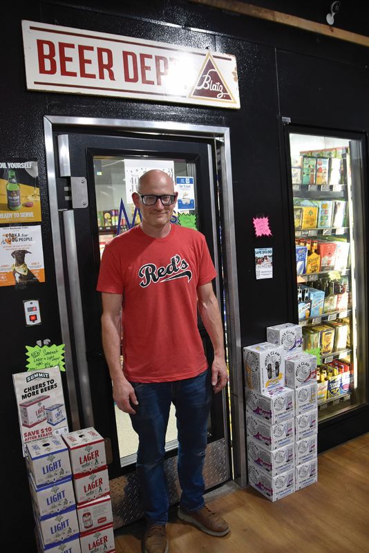 You might find Wynn stocking the shelves in the beer department. Photo by Charlene Corson Selbee