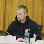 New Rushford Mayor Leigh Volkman at the January 12 meeting. Photo by Kirsten Zoellner