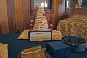A traditional Norwegian Kransekake shared the Norwegian culture with the guests. Photo by Bluestem Films LLC