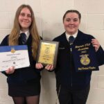 Top Ten Chapter, left to right: Anna Bernau and Rachel Johnson after receiving the chapter’s Top Ten Chapter in MN award April 2025.