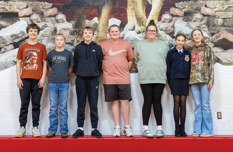 From Greenhand Camp: Dylan Lee, Zac Snyder, Liam Gulbranson, Ashton Moore, Addison Sanness, Ada Gulbranson, Keyera Betcher.