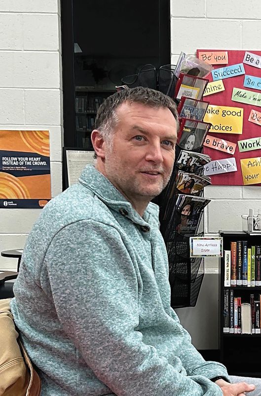 St. Charles Superintendent Rob Routh presented the Hard Hat School concept along with Mary Morem and Michael Mangan. Photo by Wanda Hanson