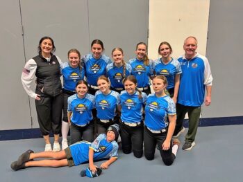 The Minnesota Frost team. Kylie is standing, second from left.