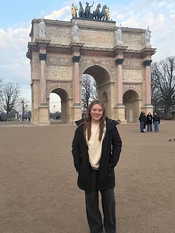 Kylie at the Arc de Triomphe in Paris. Photos submitted