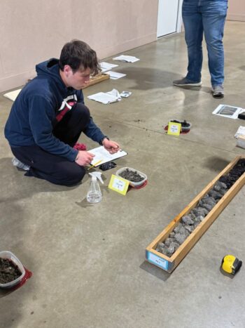 Jaxon Huntington placed 2nd in the Region Soils Career Development Event.