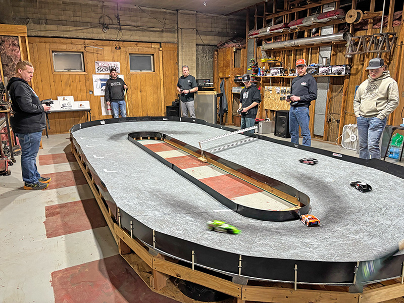 The WB RC Raceway track measures at 26 feet long by 11 feet wide. Photo by Jason Sethre