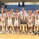 Caledonia boys basketball is the Section 1AA runner-up. Coming from the 6-seed, the Warriors strong post-season run included battling past 3-seed Cannon Falls, and 2-seed Zumbrota-Mazeppa before falling to #2 in Class AA and top-seed Goodhue 76-71 in a fiercely contested battle. Photo by Paul Trende
