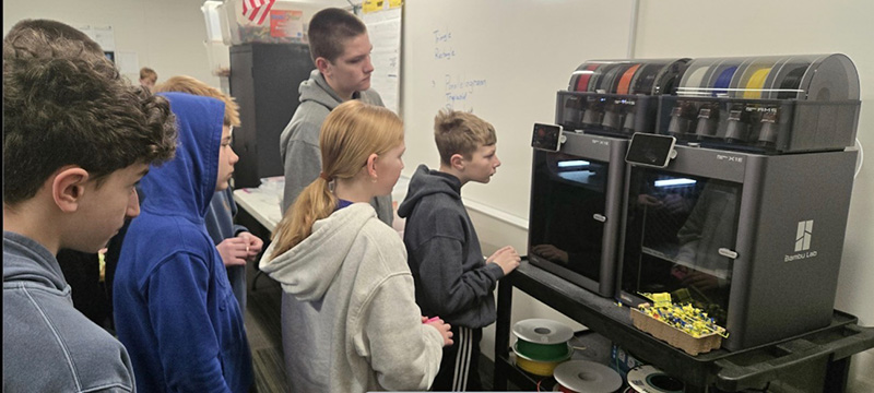 R-P students got to take a close up look at the newly installed technology obtained through the REAP grant. Photo submitted