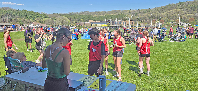Up to 500 students may compete in a track meet. Photo submitted