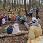 Family campfires at Eagle Bluff Nature Preschool build community and teach fire safety. Photo submitted