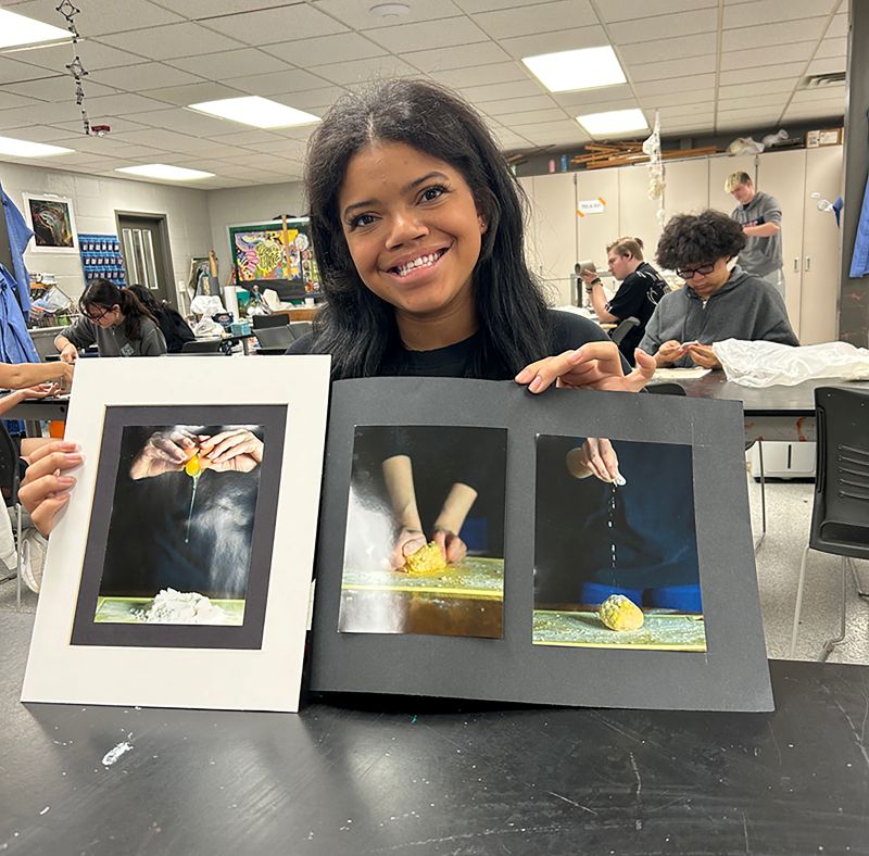 Jewels Lidke’s photography catching movement in the making of pasta.