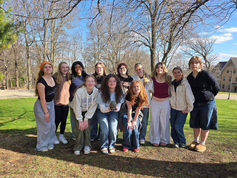 The Lanesboro Art Team and their trophy.