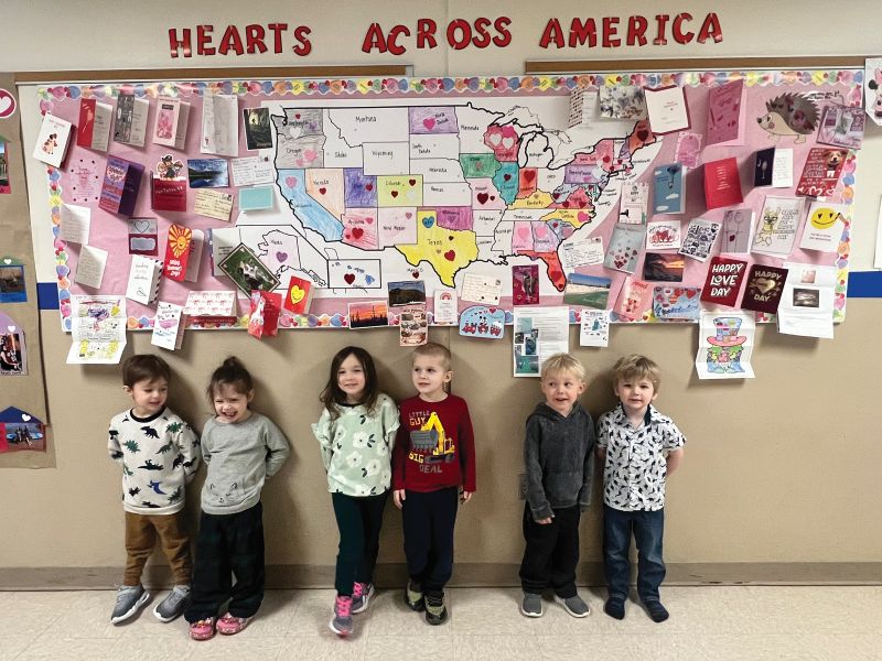 Hearts Across America board. We received over 60 letters and cards from 35 different states and Mexico. Photo submitted