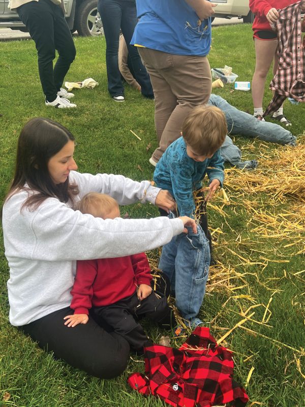 ECFE Family Fun scarecrow building night at the park. Photo submitted