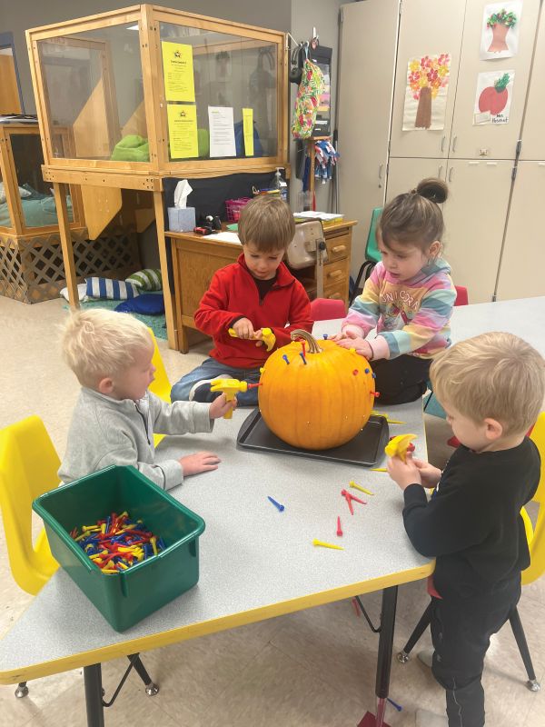 3K having fun with pumpkins. Photo submitted