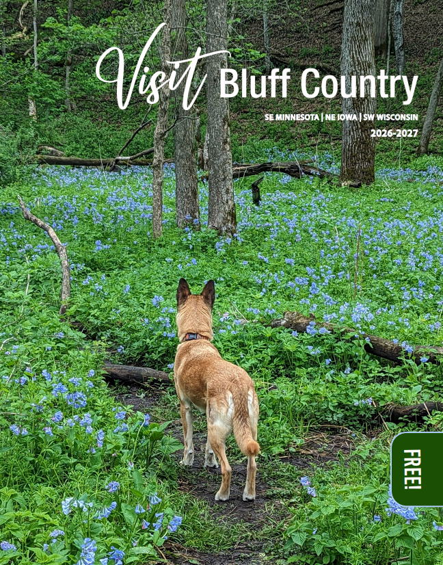 Pick up a copy of this year’s Visit Bluff Country visitor’s guide at area businesses and start making plans. Cover photo by Luke Bibby