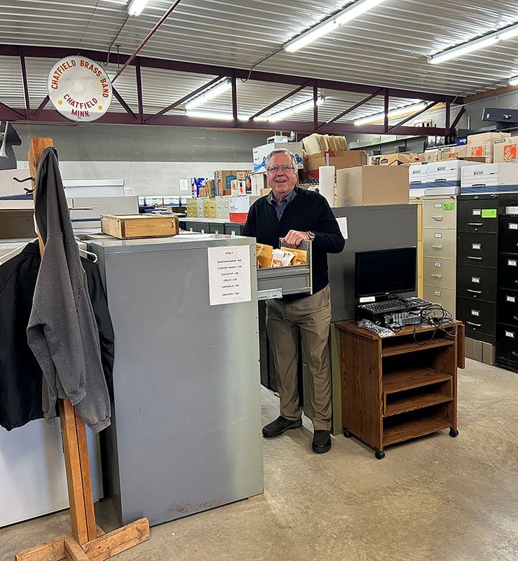 Library Manager Jerel Nielsen in the Lending Library. Photo by Wanda Hanson