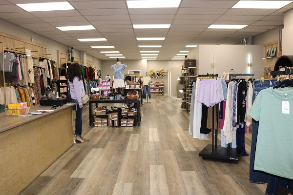 The interior of Charming Farmer Boutique is very spacious, giving the owners a lot of possibilities and customers a lot of options.