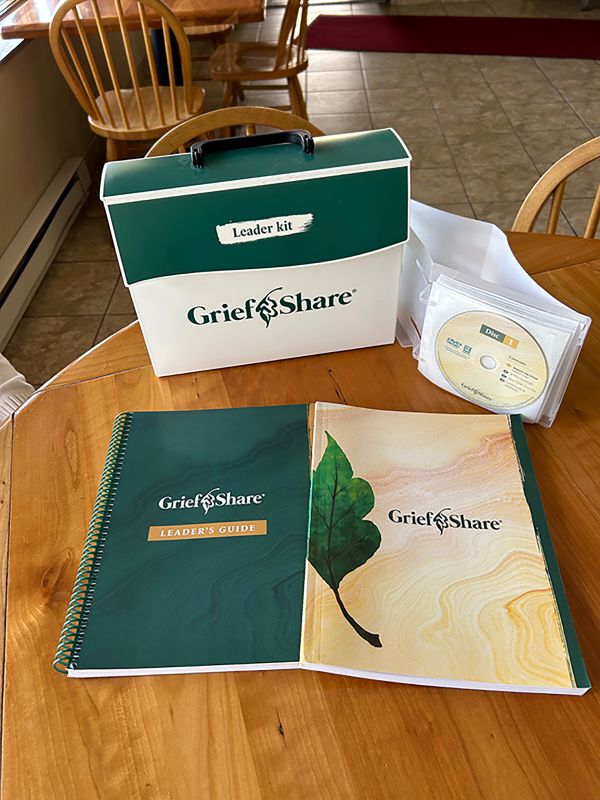A closeup of the GriefShare materials. Photo by Wanda Hanson